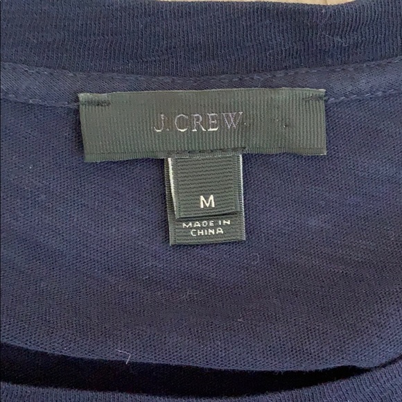 J. Crew Checker/Tartan Dressy Tee Shirt.  Sz M. EUC. Beads/Jewels on front. - Picture 3 of 7